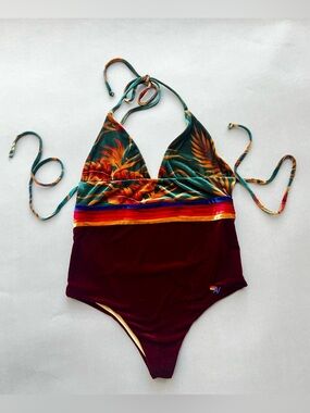 *RARE* Avaitor Nation Velvet Rocker Mermaid one piece swimsuit